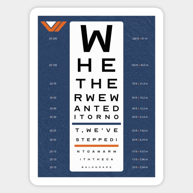 Whether we wanted it or not eye test Sticker by Nlelith